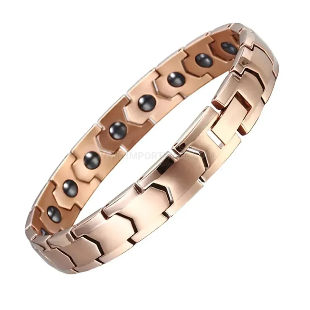 Men's Bold Stainless Steel Magnetic Band Bracelet