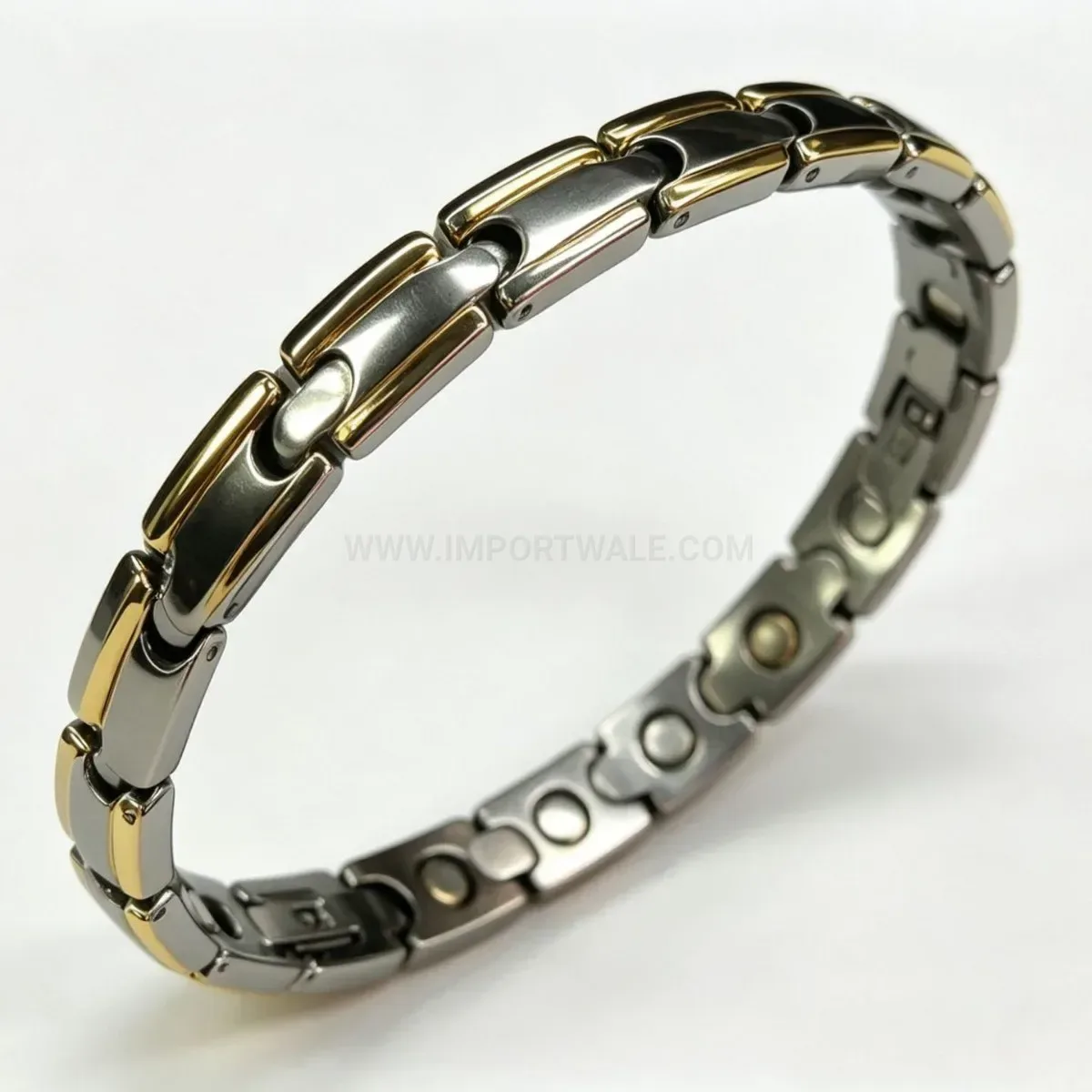 Stylish Minimalist Titanium Steel Magnetic Link Band Bracelet