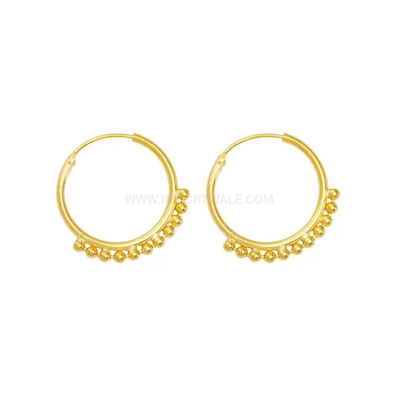 Trendy Sleek Geometric Circle Titanium Steel Hoop Earrings