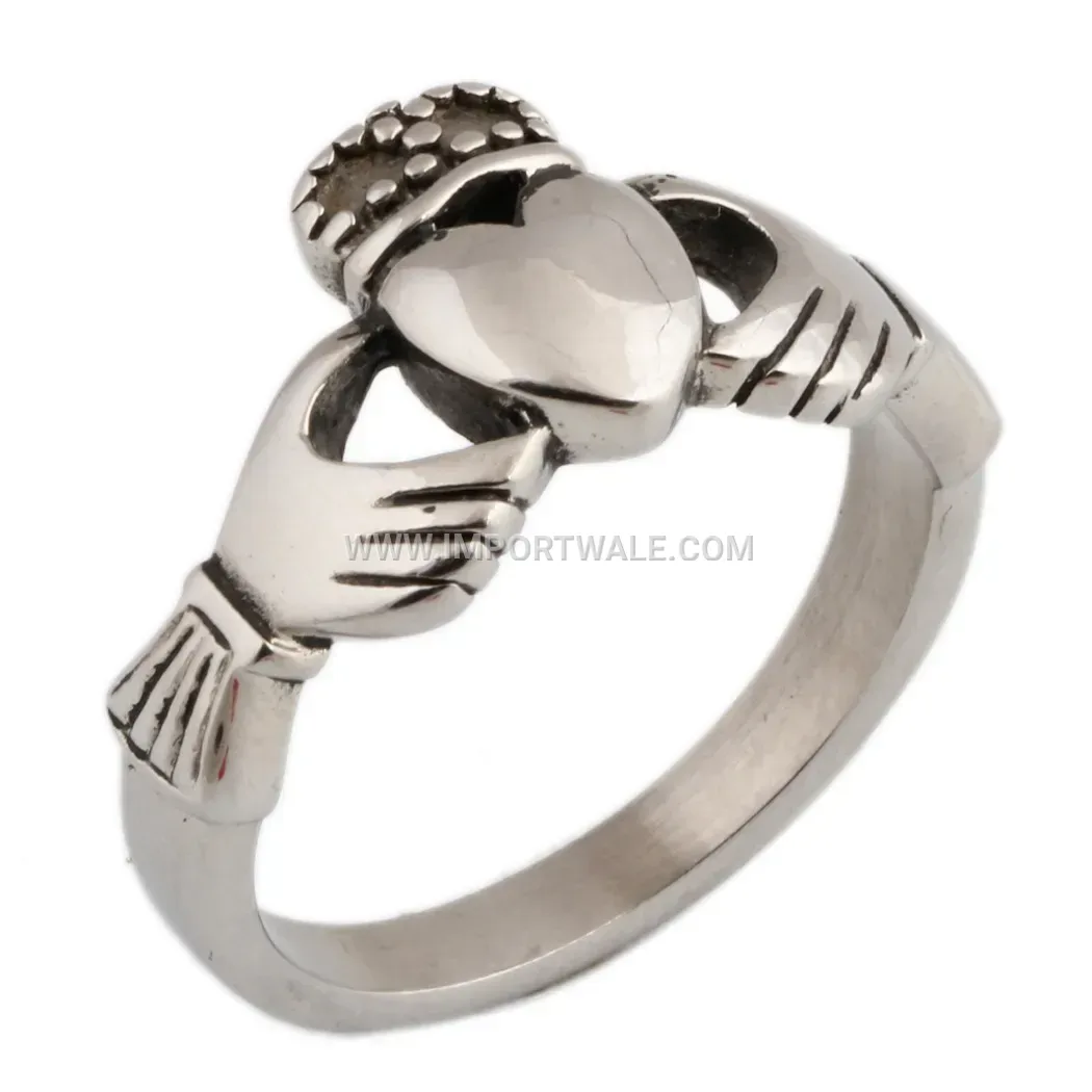 Traditional Crown Stainless Steel Love Band Ring