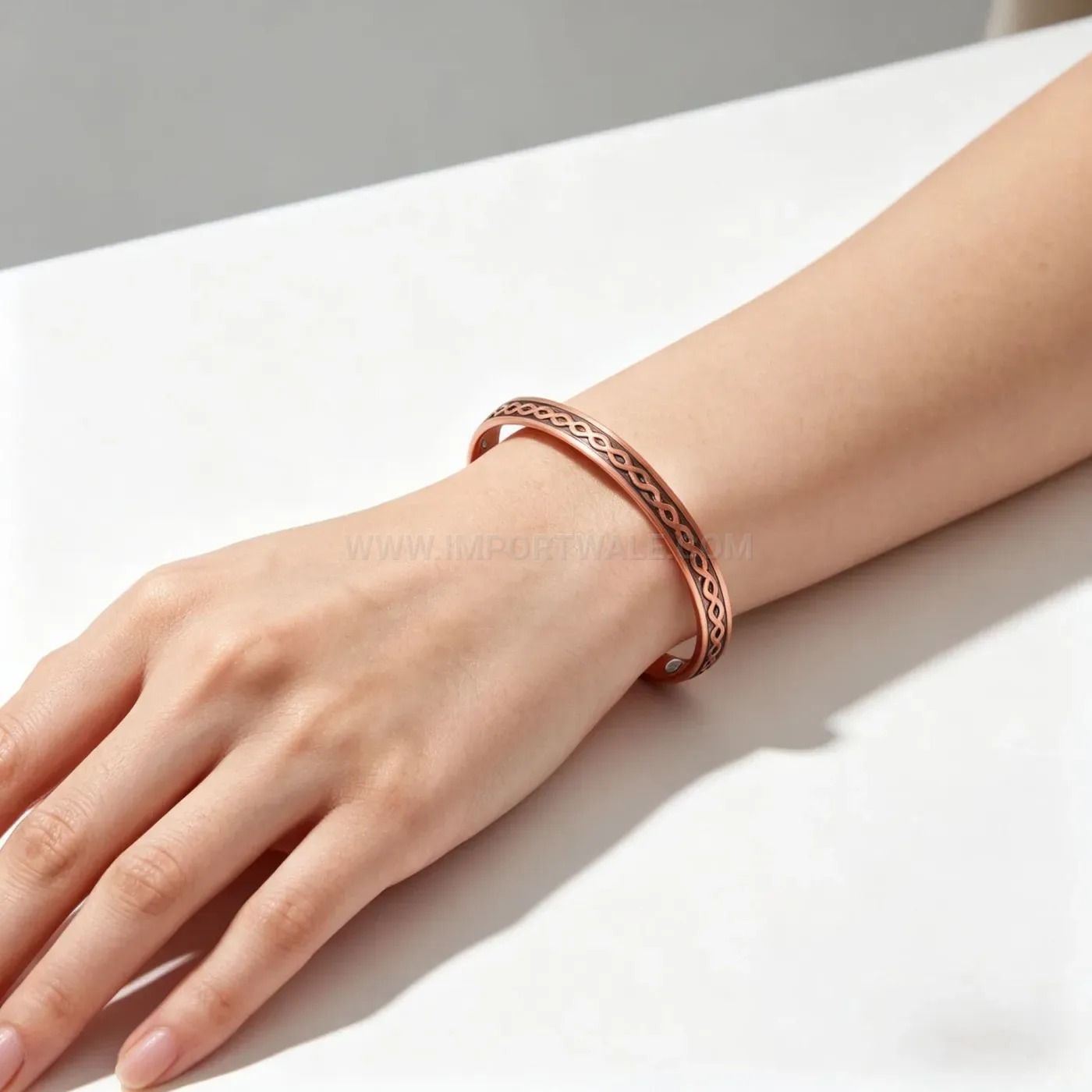 Vintage Fish Pattern Adjustable Magnetic Alloy Bio Bracelet