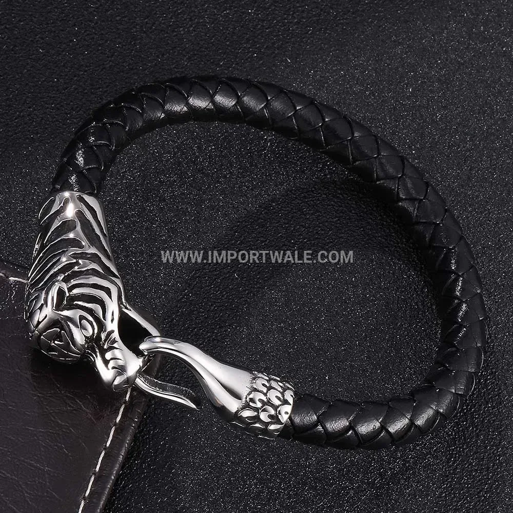Men's Geometric Titanium Steel Magnetic Wristband Bracelet