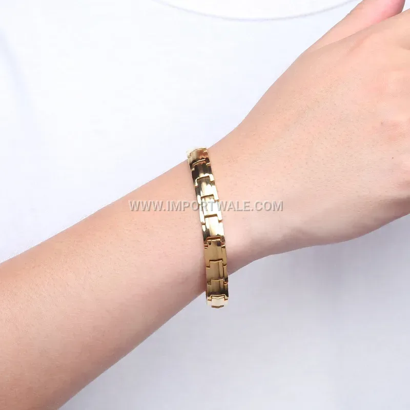 Women's Titanium Steel Chain Magnetic Energy Bracelet