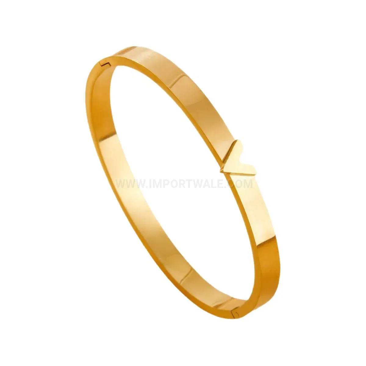 Trendy Minimalist V-Motif Clasp Titanium Steel Bracelet