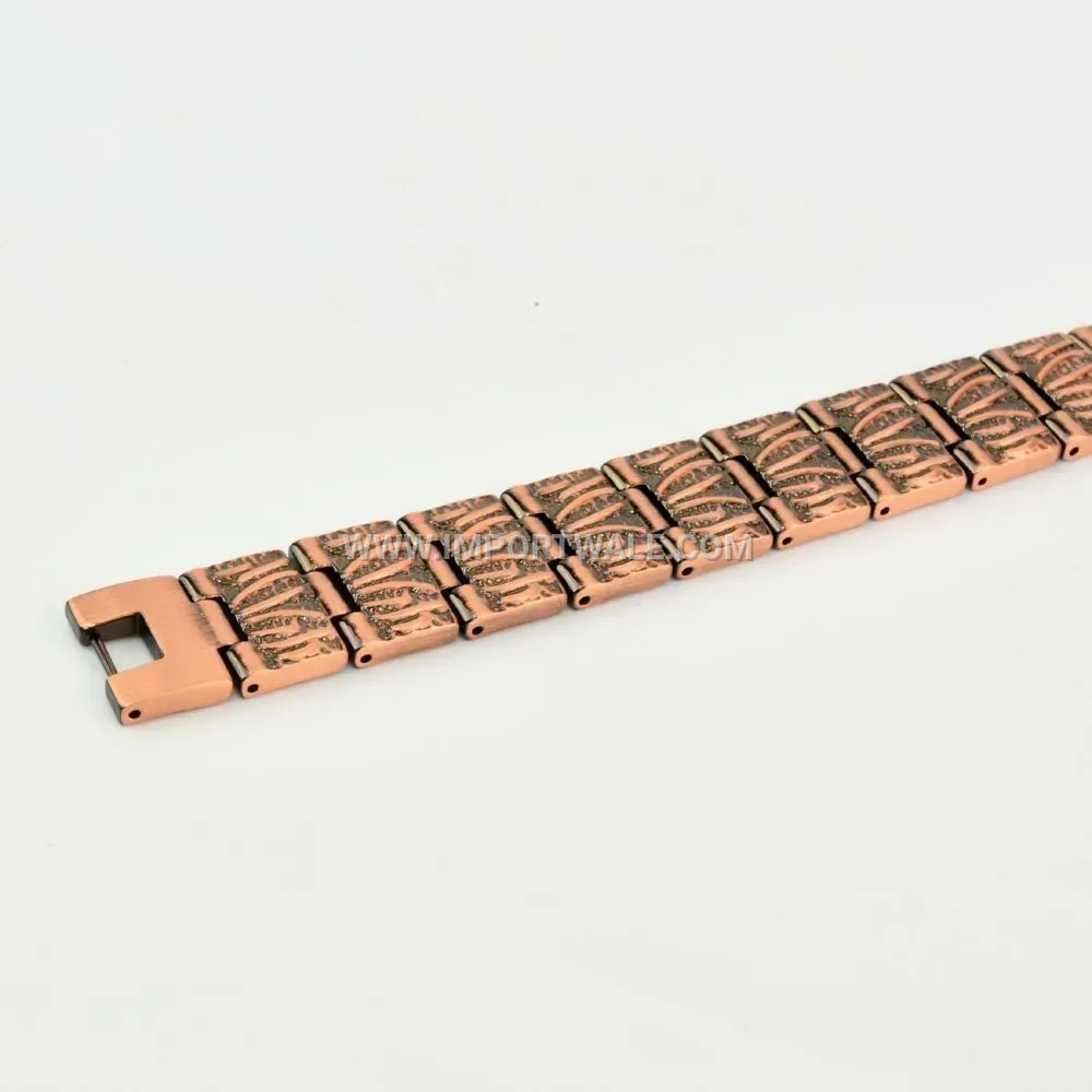 Tiger Pattern Titanium Steel Magnetic Cuff Bracelet