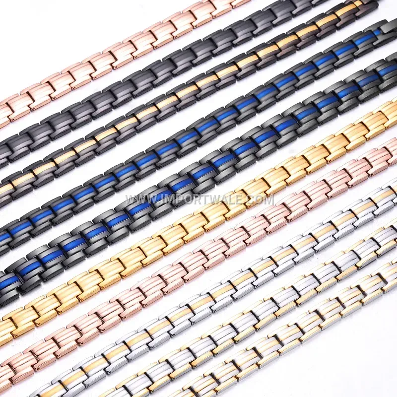 Women's Titanium Steel Chain Magnetic Energy Bracelet