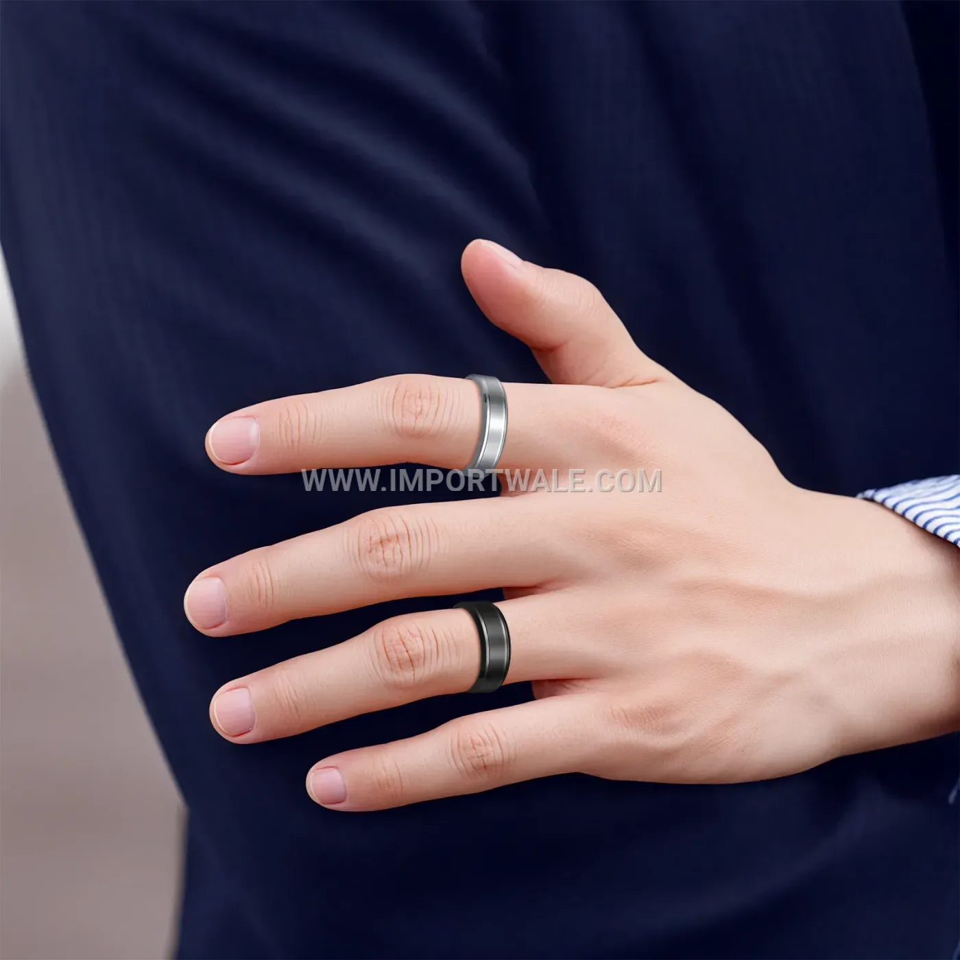 Matte Beveled Stainless Steel Minimalist Band Ring