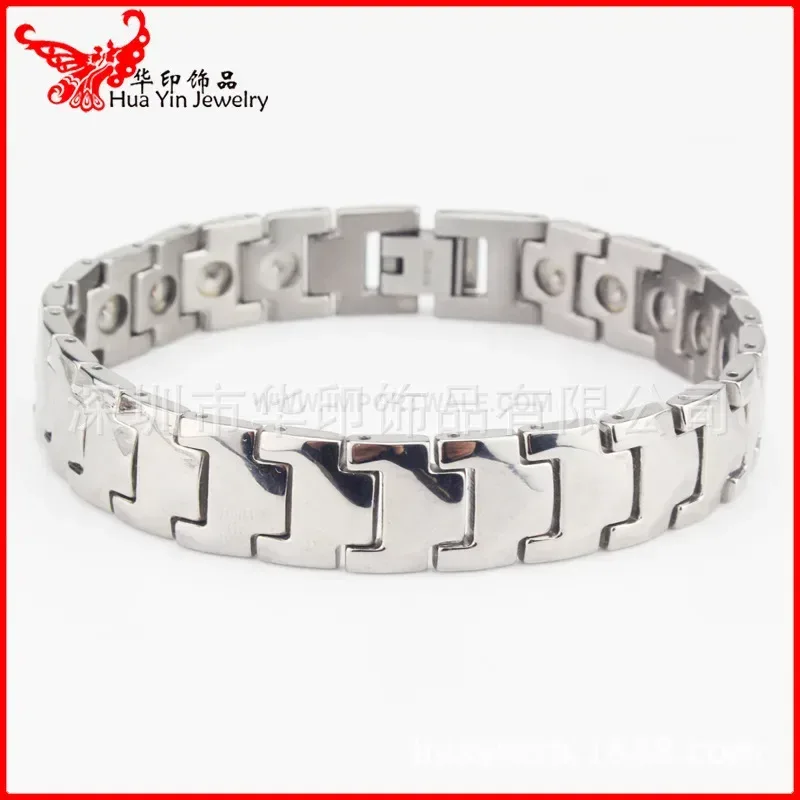 Elegant Pure Titanium Bio Magnetic Therapy Link Bracelet