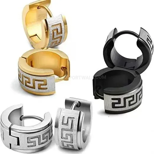 Premium Classic Stainless Steel Plain Hoop Piercing Earring