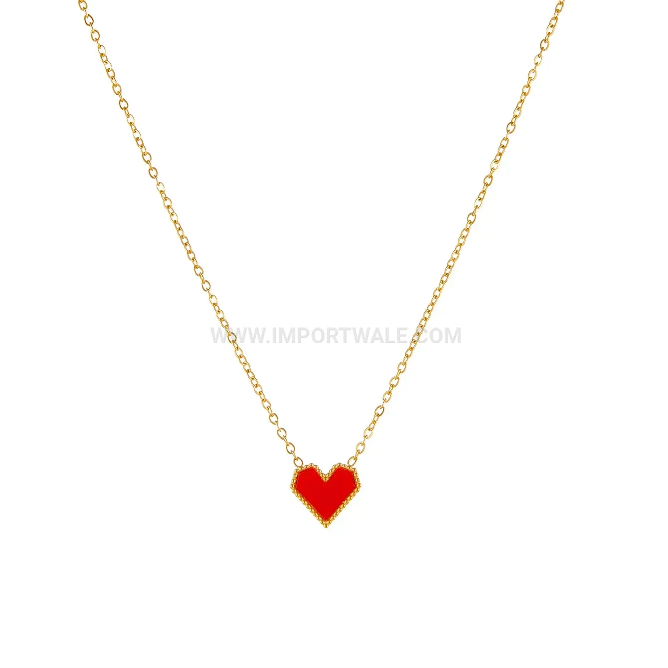 French Style Shell Heart Gold Plated Titanium Jewelry