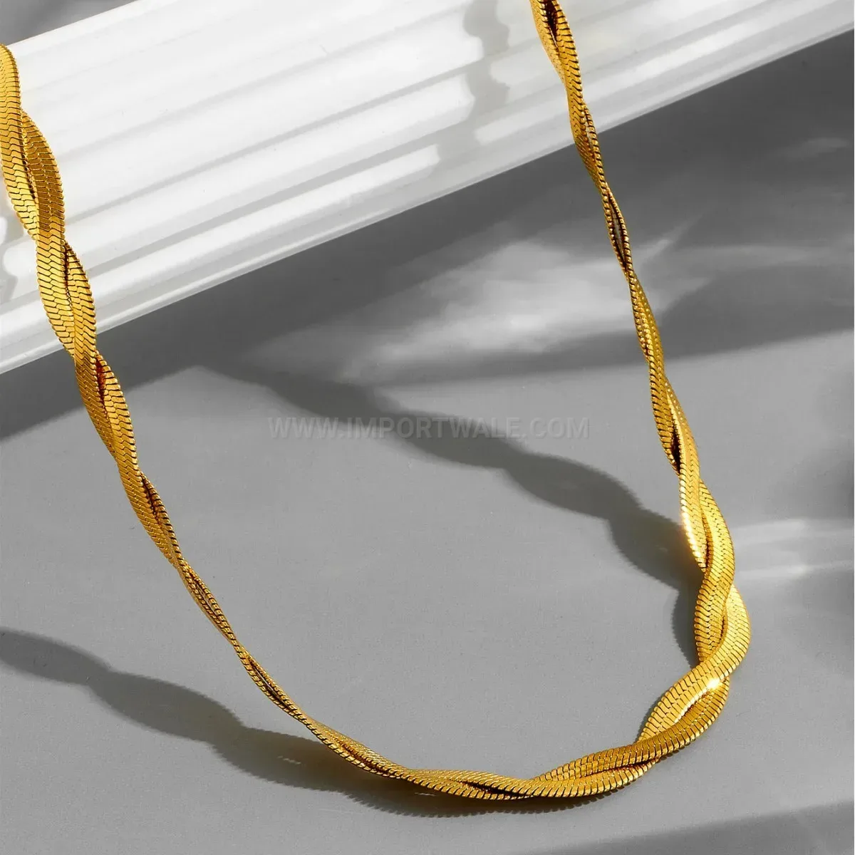 Double Layer Cross Blade Cuban Chain Titanium Steel Necklace Set
