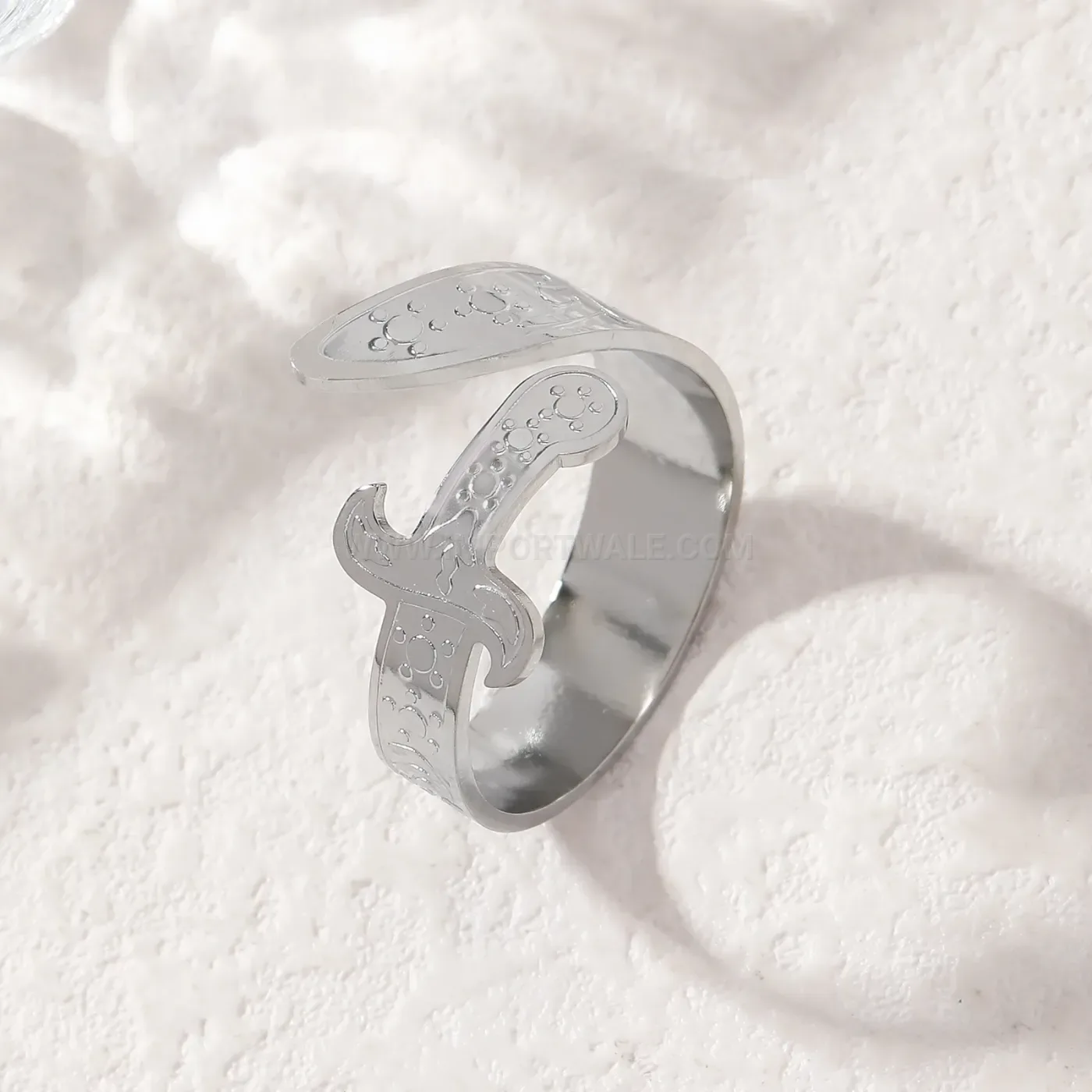 Designer Zulfiqar Sword Stainless Steel Islamic Motif Ring