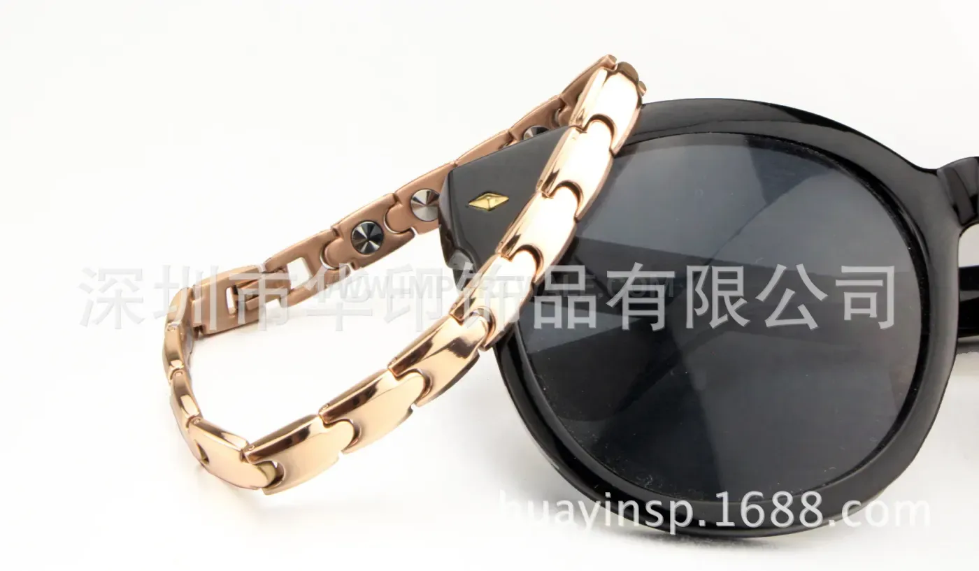 Modern Pure Titanium Bio Magnetic Germanium Link Bracelet
