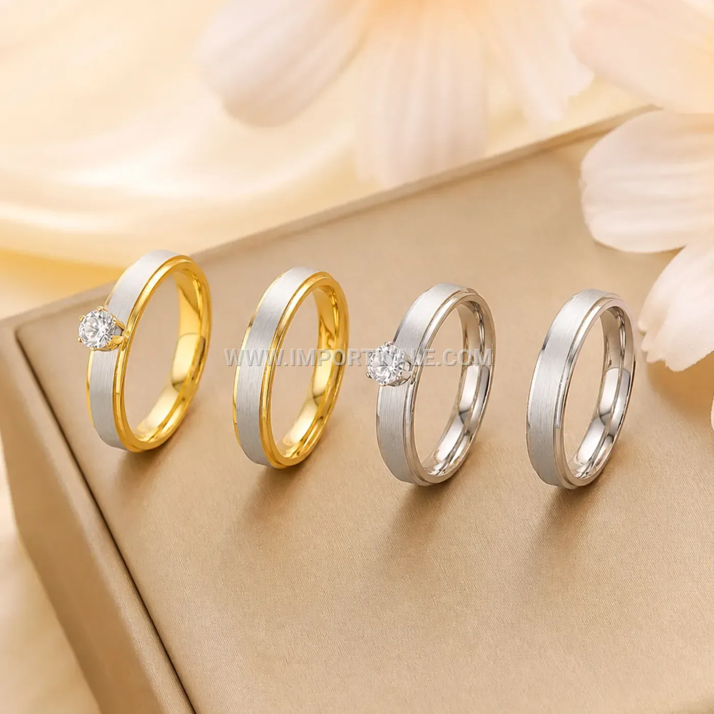 Black Stainless Steel Engraved Crown Couple Band Ring