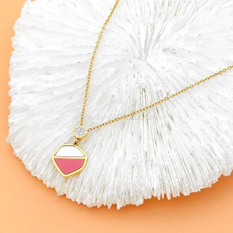 Fashion Delicate Titanium Steel Shell Accent Necklace for Women