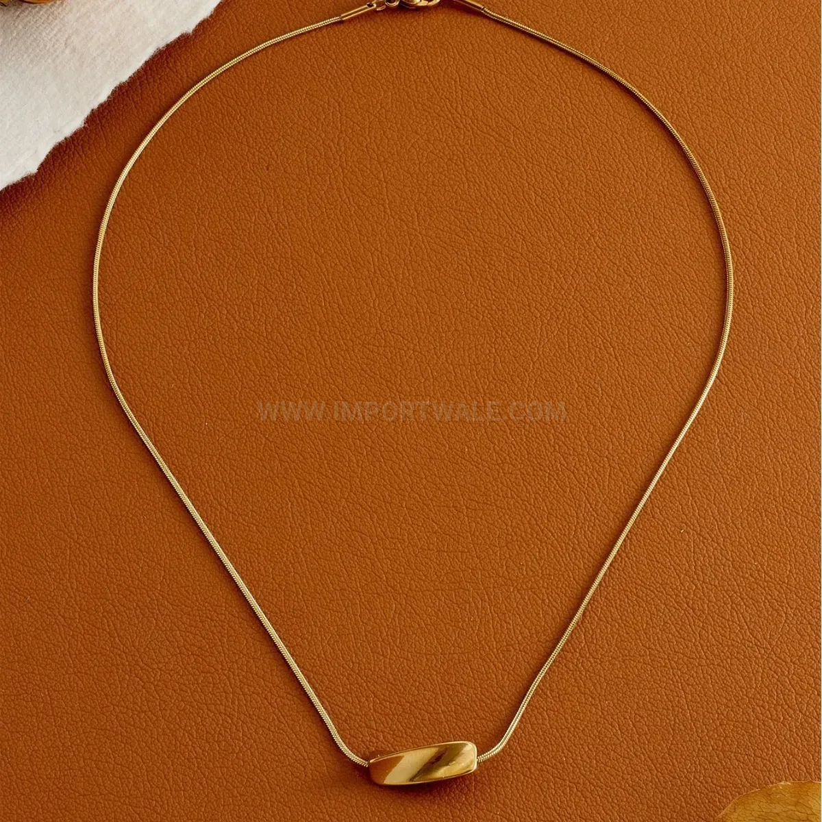 Bold Twisted Geometric Titanium Steel Pendant Necklace