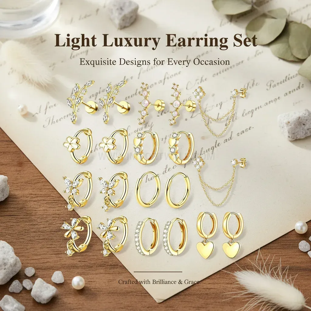Stylish Sleek Stainless Steel Flat Back Cartilage Piercing Hoop Set