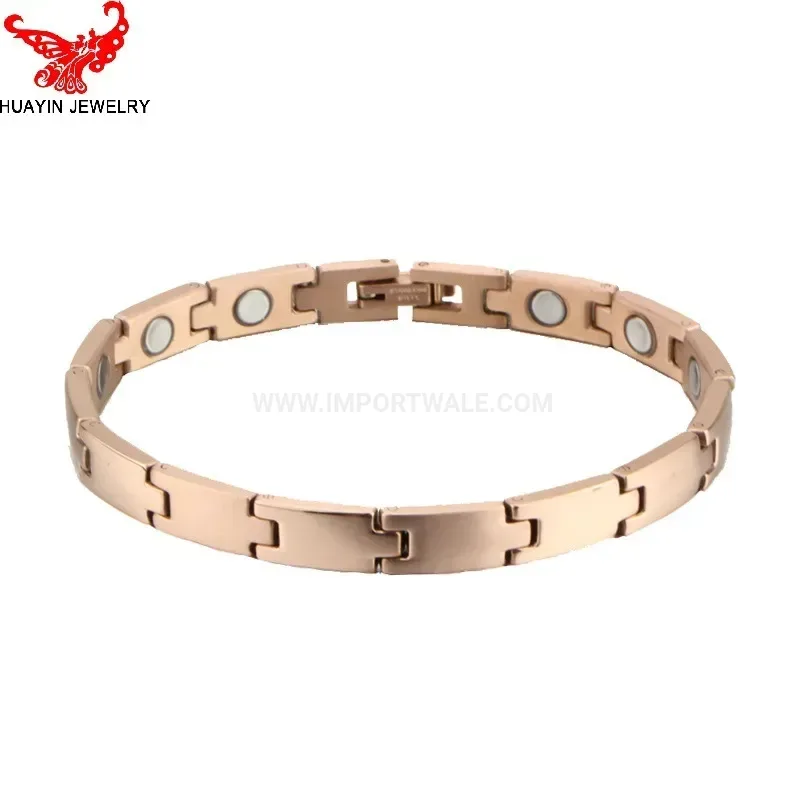 Trendy Minimalist Link Titanium Steel Bio Magnetic Bracelet