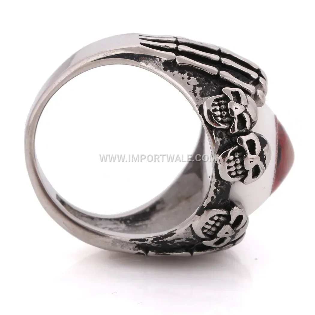 Retro Evil Eye Stainless Steel Men Ring