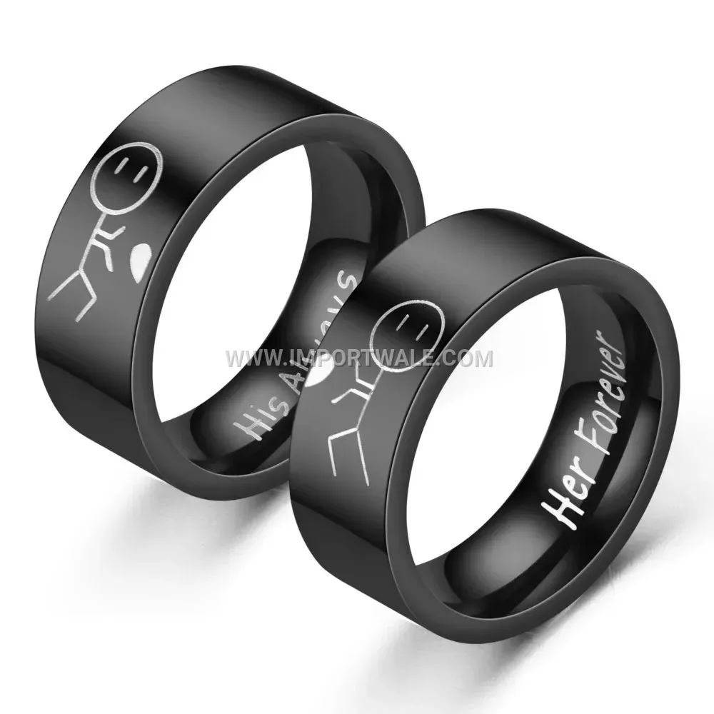 Regal Crown Engraved Titanium Steel Band Ring