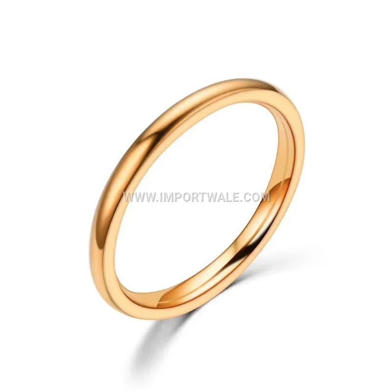 Ultra Slim Metallic Finished Stainless Steel Plain Stacking Band