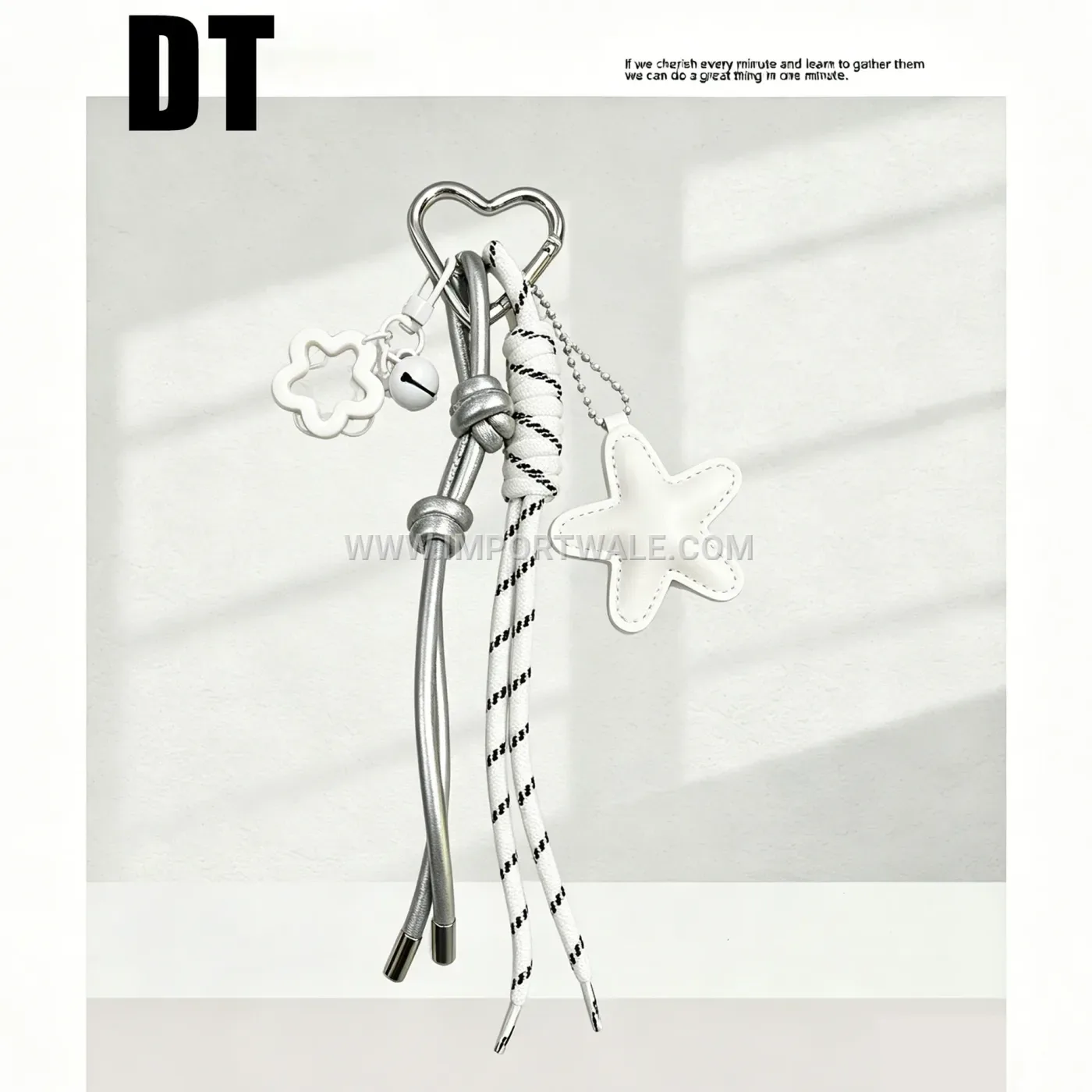 Acrylic Star Woven Strap Bag Charm Keychain