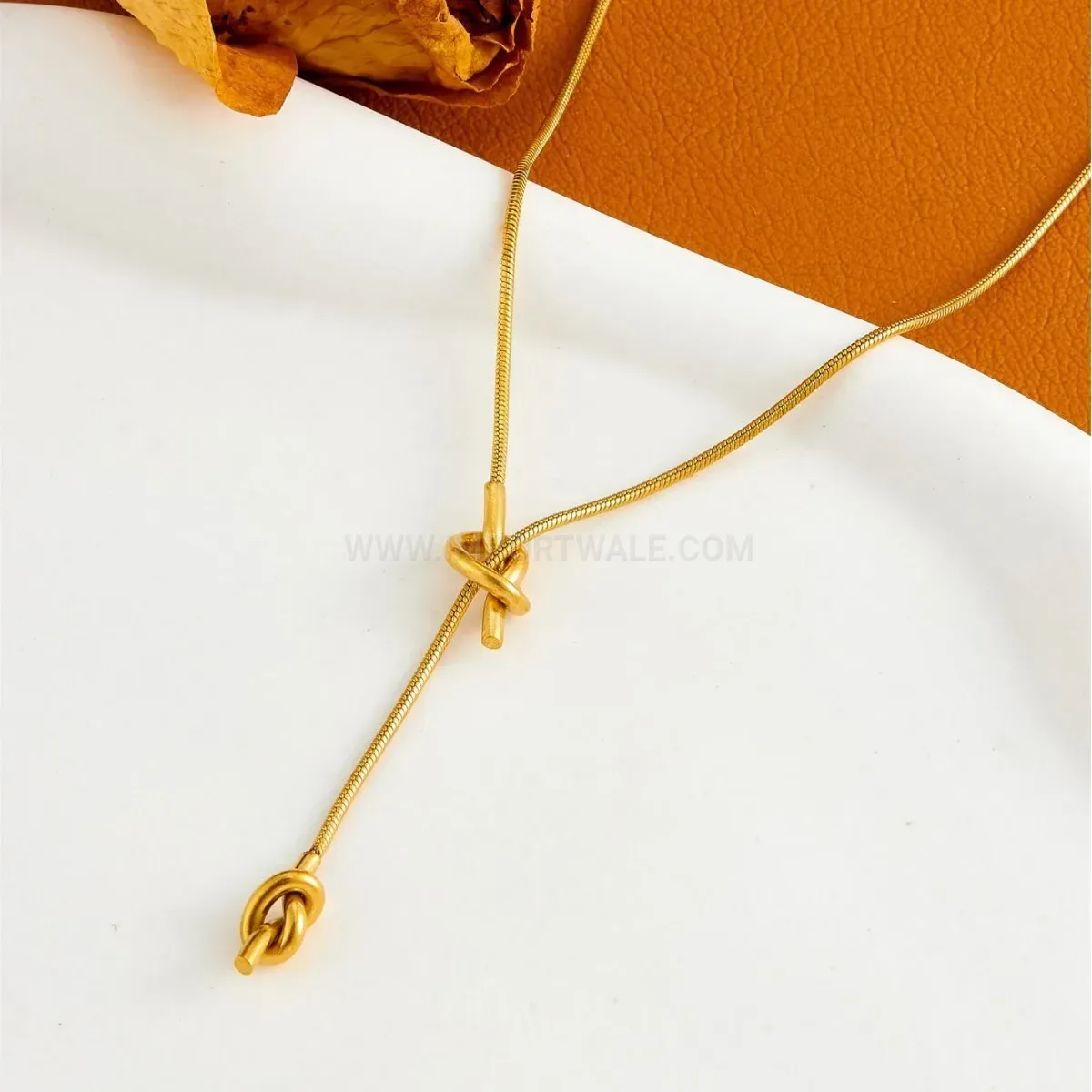 Premium Titanium Steel Knotted Sweater Chain Necklace