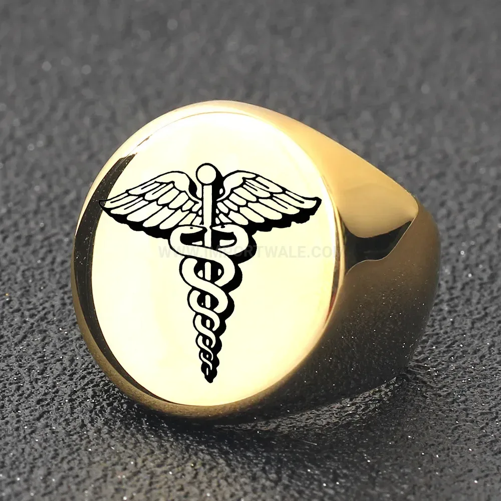 Modern Engraved Dueling Snakes Motif Stainless Steel Ring