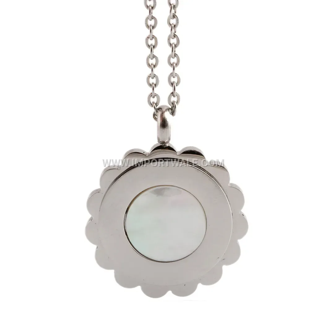 Minimalist Stainless Steel Sunflower Pendant Collar Necklace