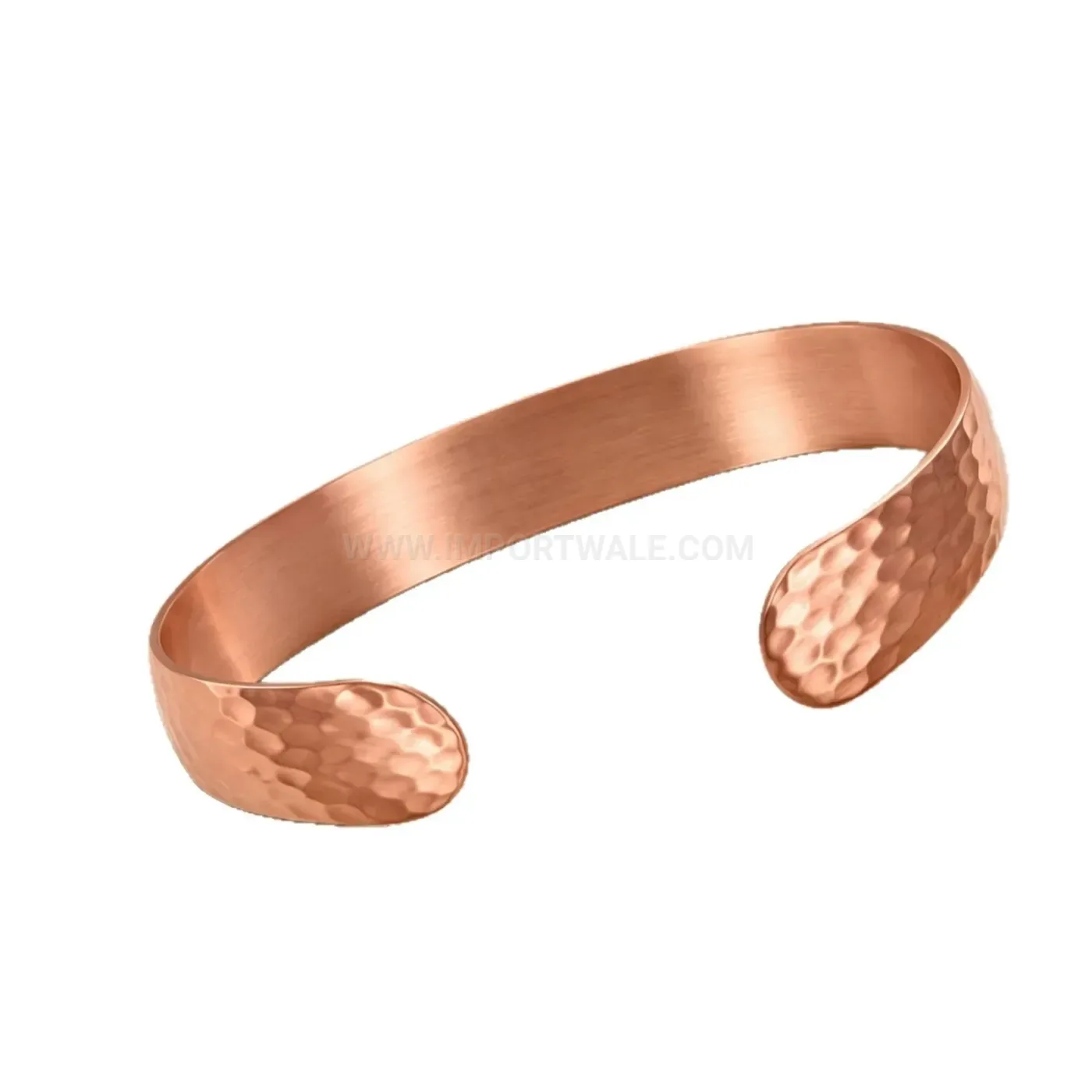 Hammered Pure Copper Wide Adjustable Cuff Bio Bracelet