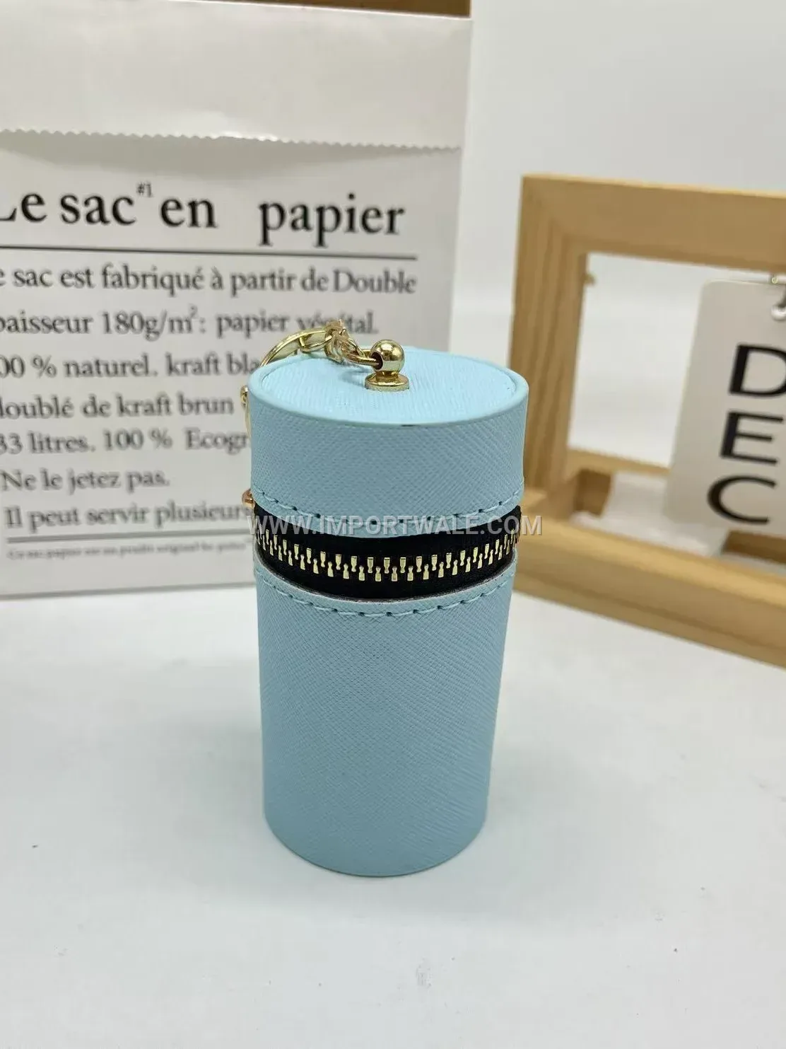 Candy Colored PU Leather Mini Coin Purse Charm