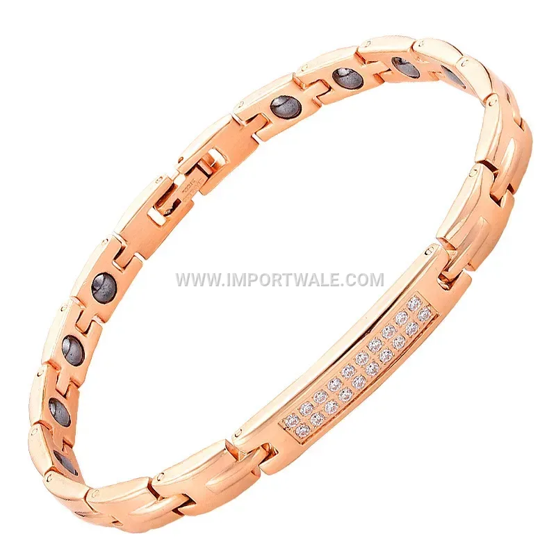 Minimalist Geometric Stainless Steel Magnetic Bangle Bracelet