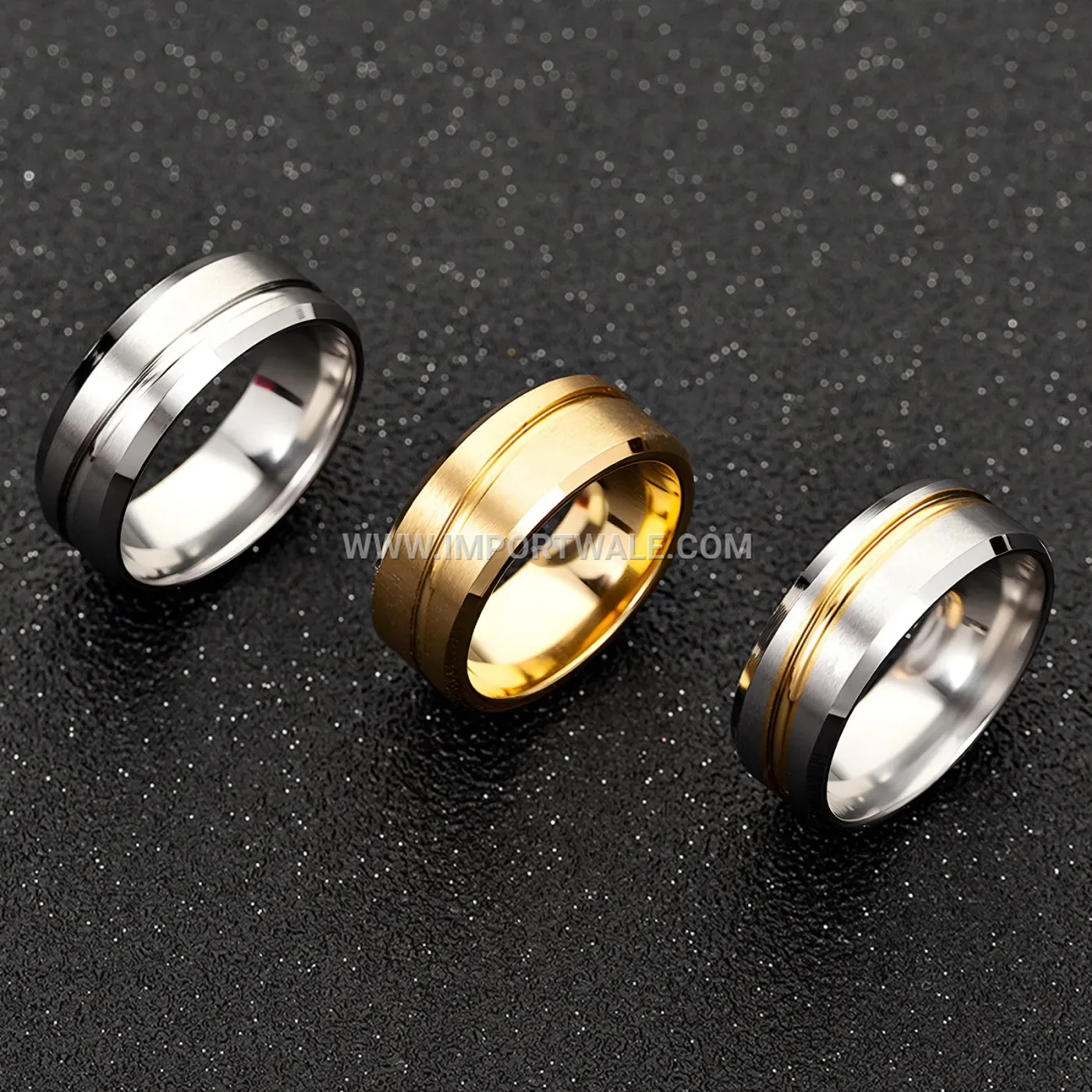 Matte Stainless Steel Men Band Ring