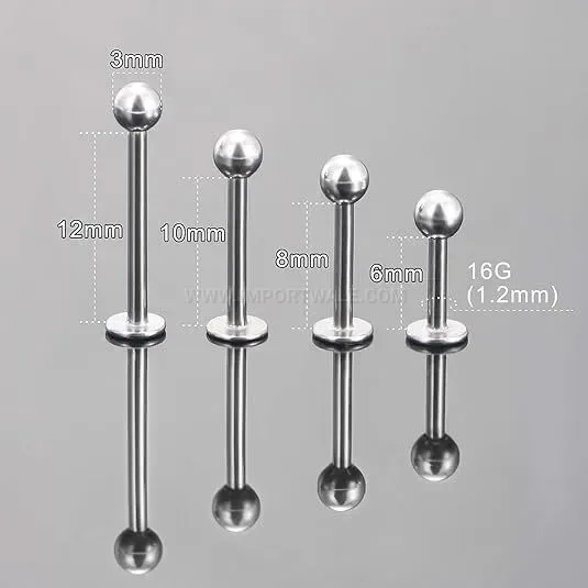 Premium Titanium Steel Ball Internally Threaded Labret Piercing Stud