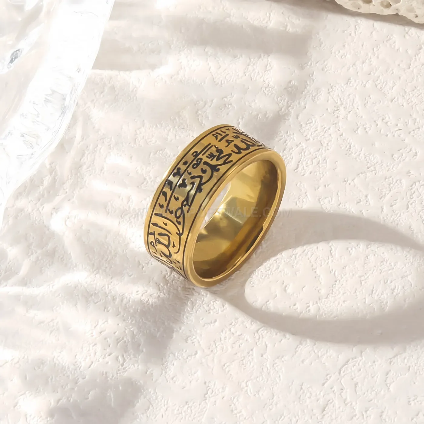 Stylish Vintage Style Ayatul Kursi Arabic Calligraphy Ring