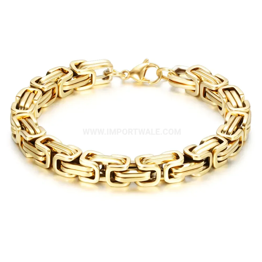 Men's Double-Layered Vintage 8mm Stainless Steel Chain Bracelet