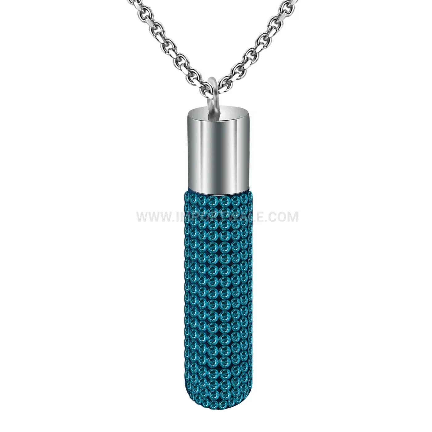 Lipstick Charm Crystal Stainless Steel Clavicle Chain