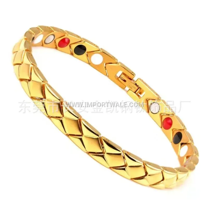 Geometric Line Stainless Steel Magnetic Therapy Bracelet