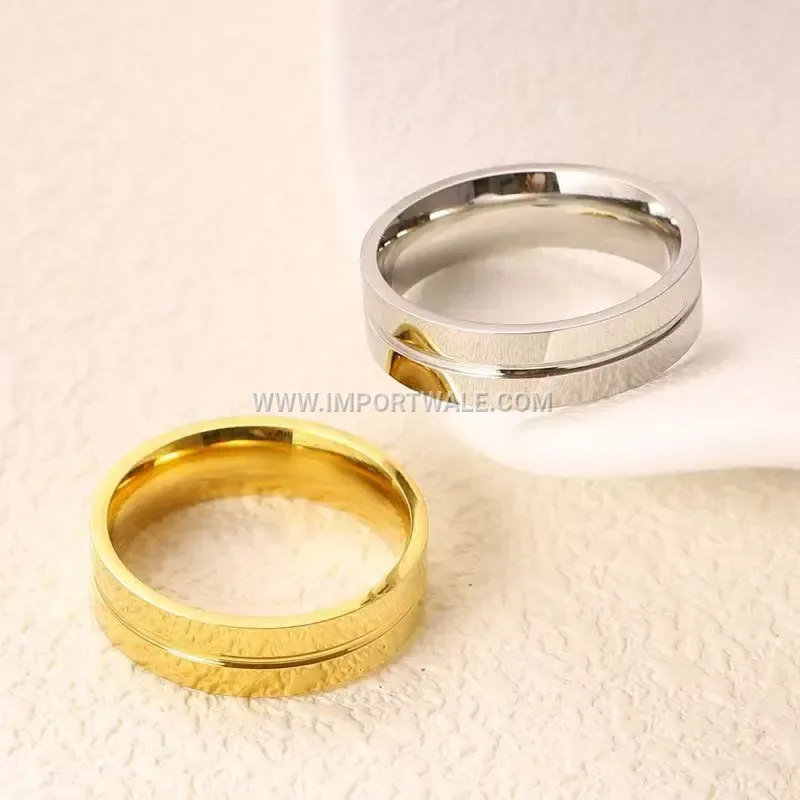 Minimalist Gold Plated Stainless Steel Wedding Band