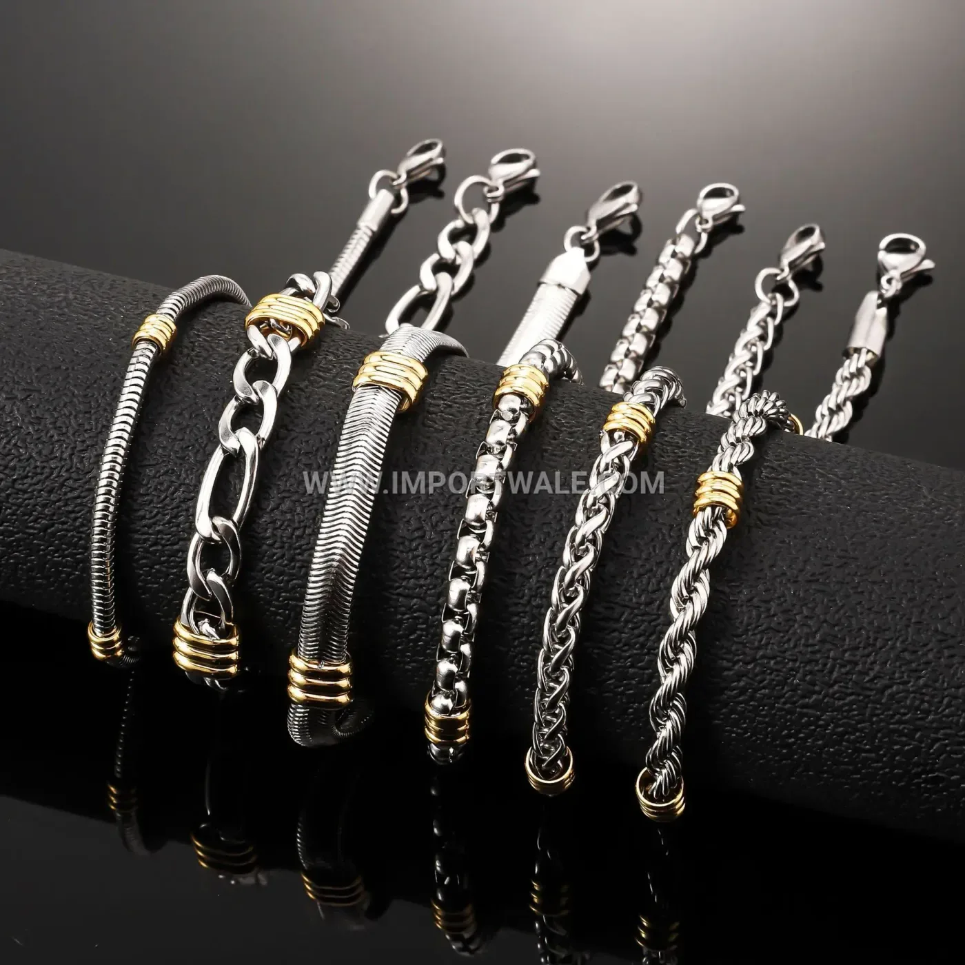 Braided Faux Leather Flag Bracelet With Alloy Accents