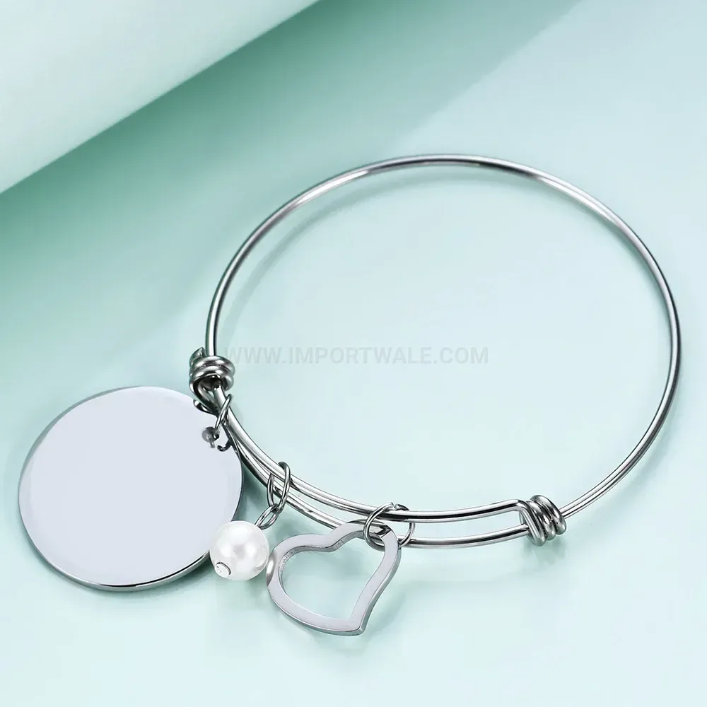 Designer Adjustable Expanding Stainless Steel Wire Bangle
