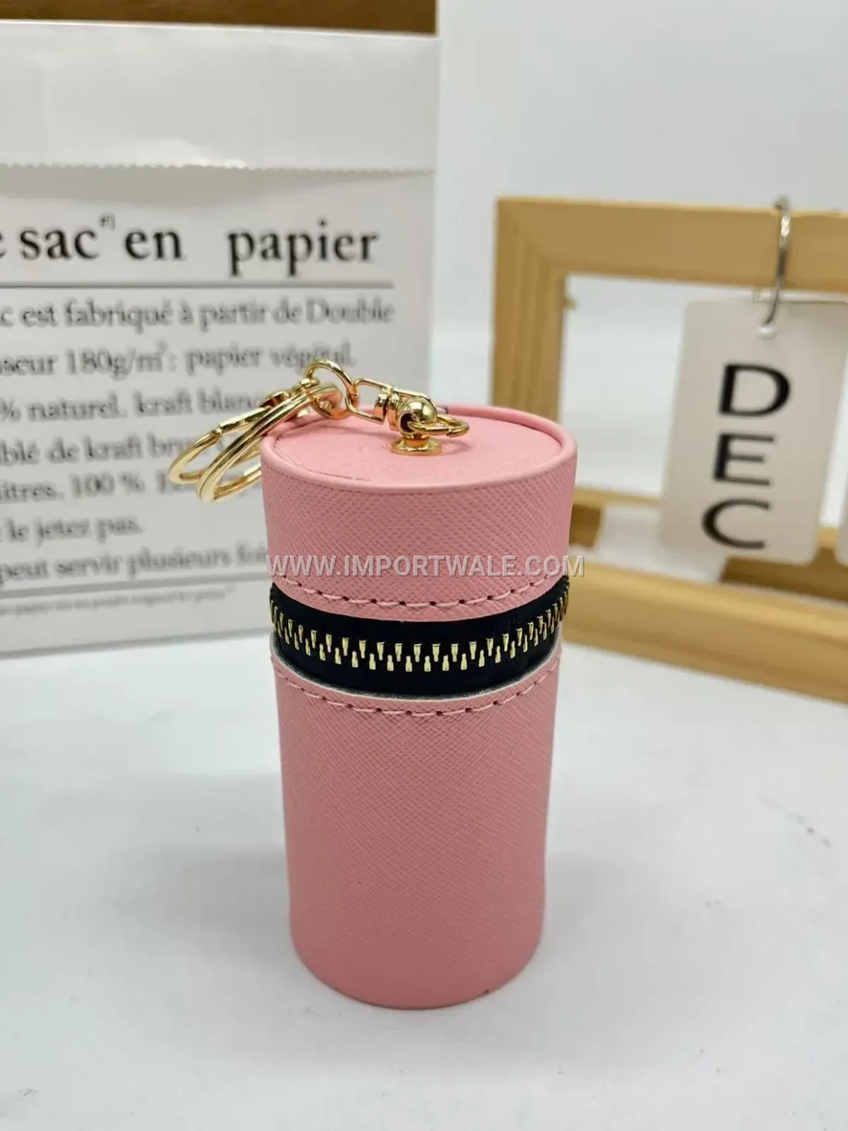 Candy Colored PU Leather Mini Coin Purse Charm