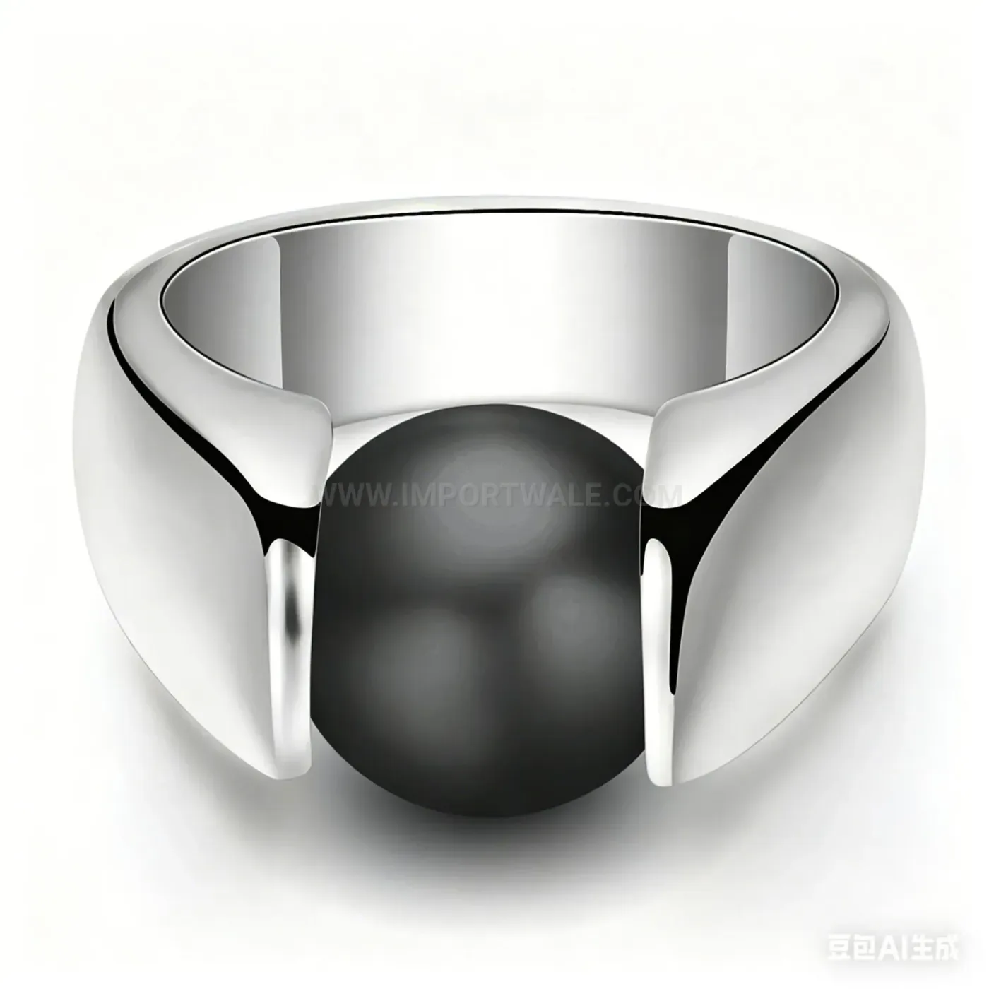 Designer Vintage 18K Gold Plated Cat Eye Gemstone Stainless Steel Ring