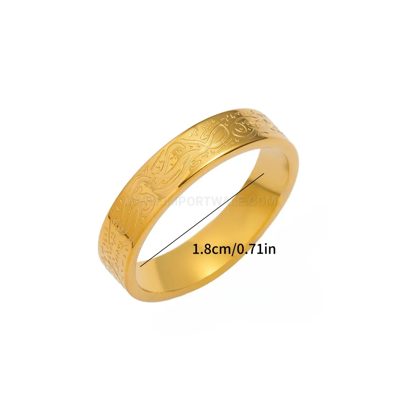 Fashion Personalized Arabic Script Stainless Steel Faith Ring