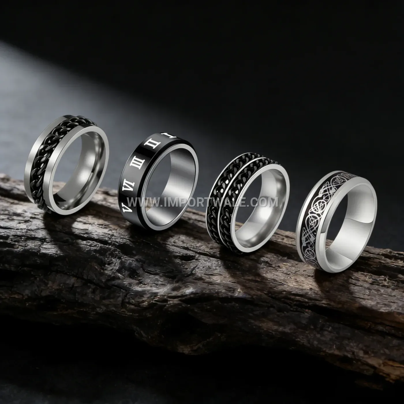 Frosted Gold Plated Stainless Steel Minimalist Ring