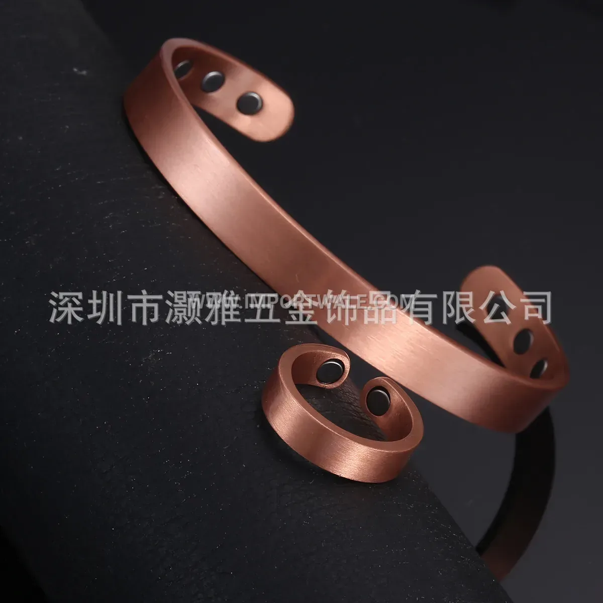 Vintage Pure Red Copper Magnetic Bangle Bracelet