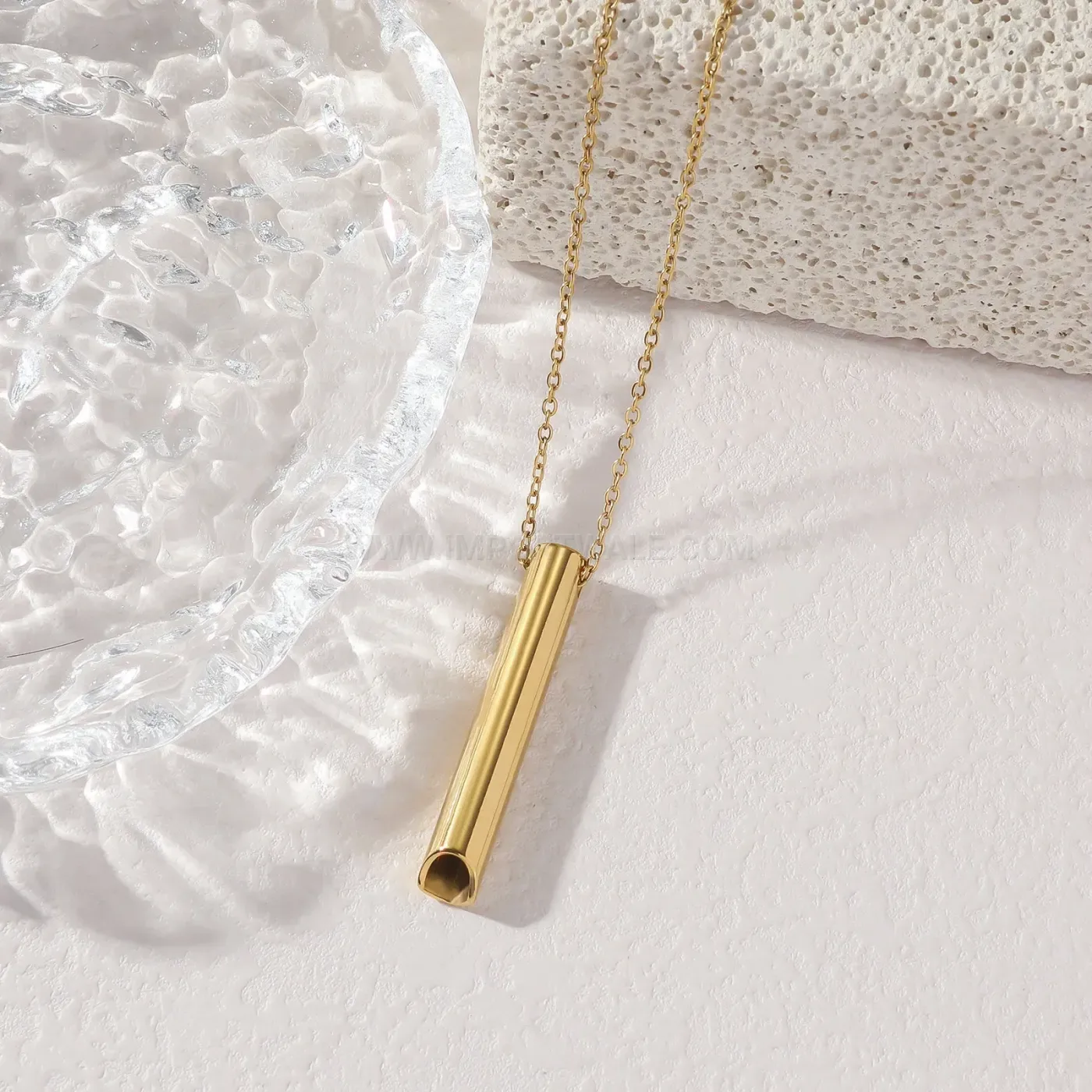 Stainless Steel Mindfulness Breath Pendant Necklace for Faith and Stress Relief