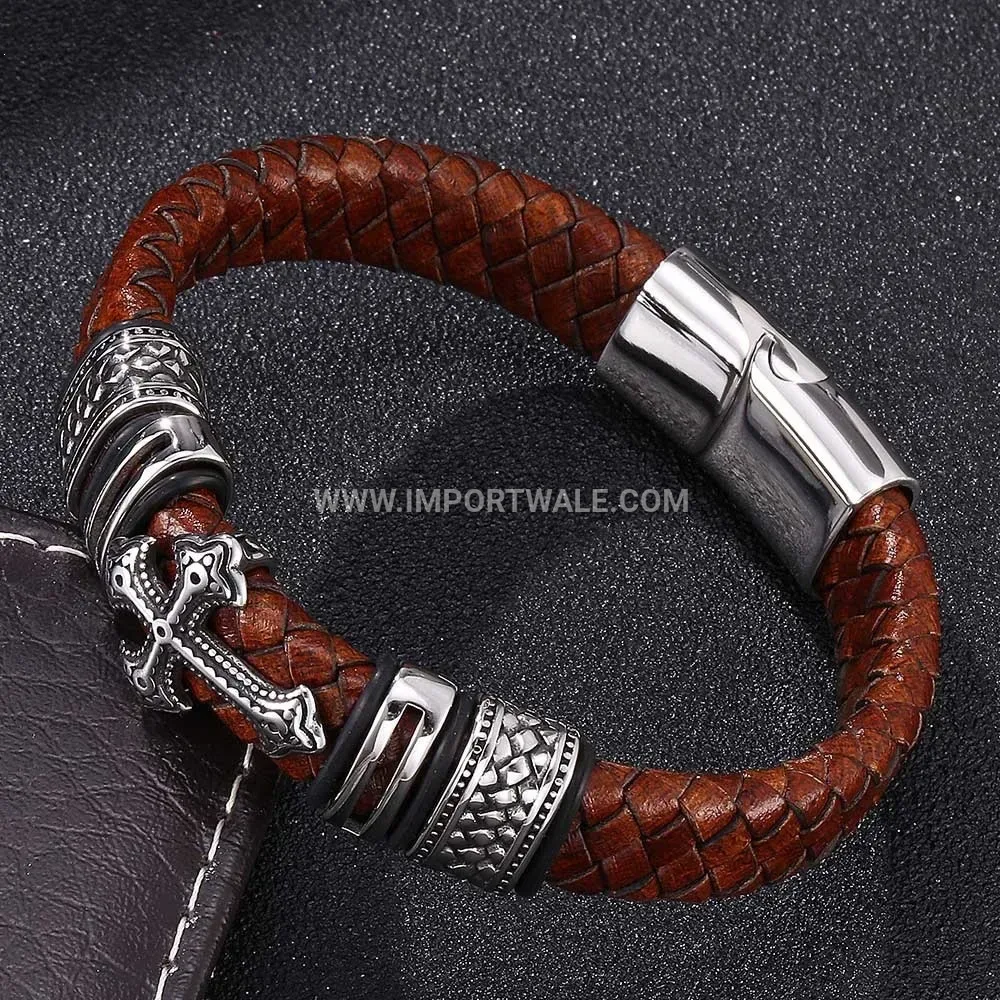 Contemporary Square Link Titanium Steel Couples Magnetic Bracelet