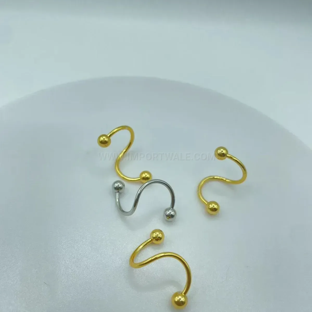 Trendy Vintage Stainless Steel S-Bar Piercing Earring Body Jewelry