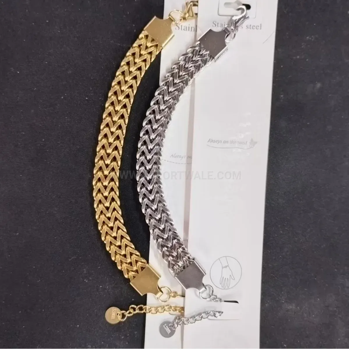 Twisted Rope Chain Stainless Steel Stacking Bracelet